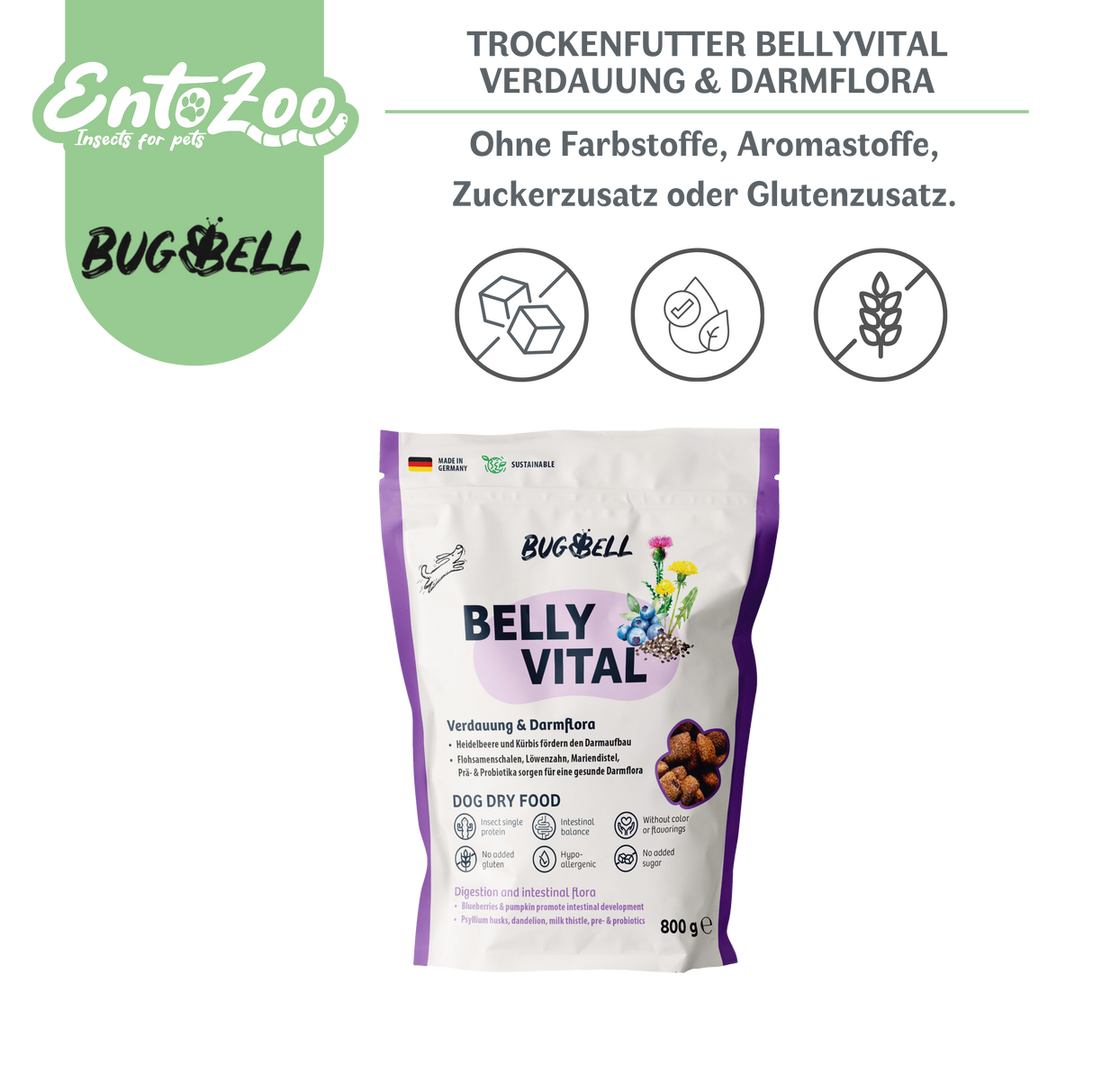 Bugbell - Hunde Trockenfutter - BellyVital Verdauung & Darmflora
