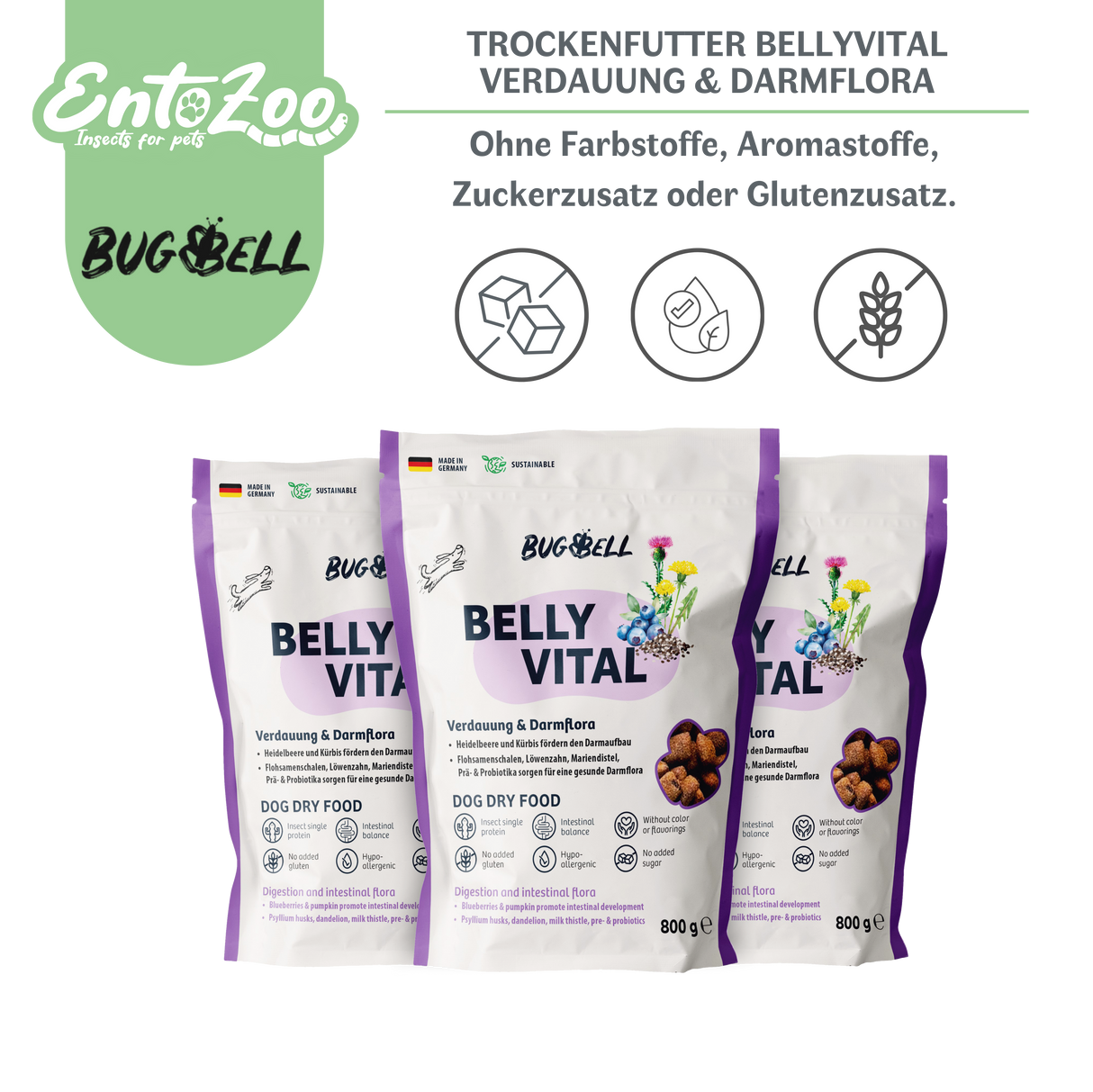 Bugbell - Hunde Trockenfutter - BellyVital Verdauung & Darmflora