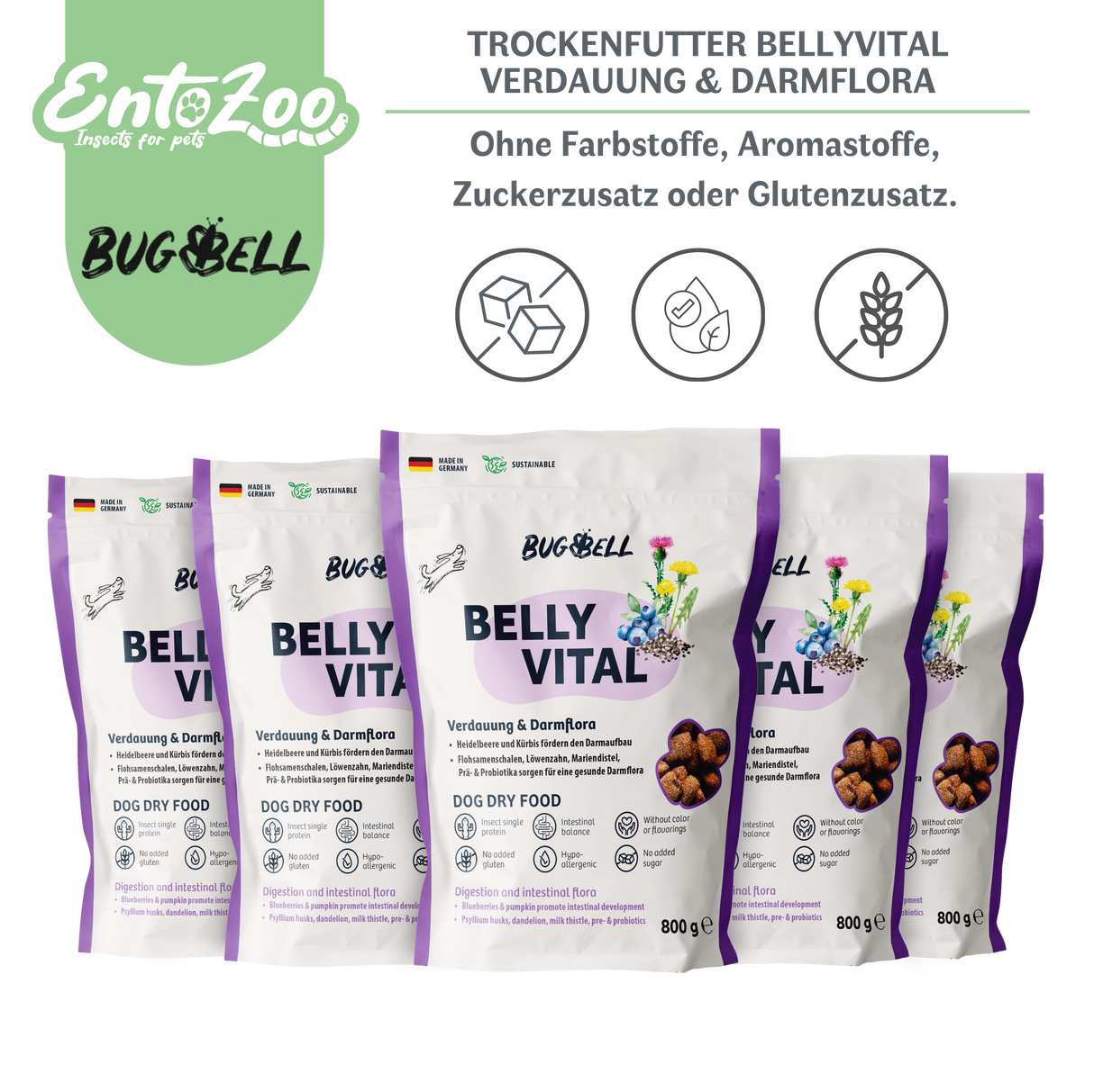 Bugbell - Hunde Trockenfutter - BellyVital Verdauung & Darmflora