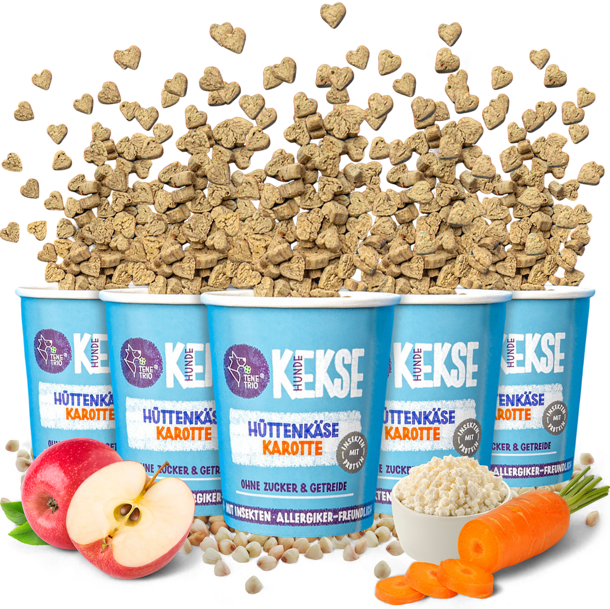 Tenetrio Hundekekse Hüttenkäse Karotte Verdauungsproblem Magen Allergie