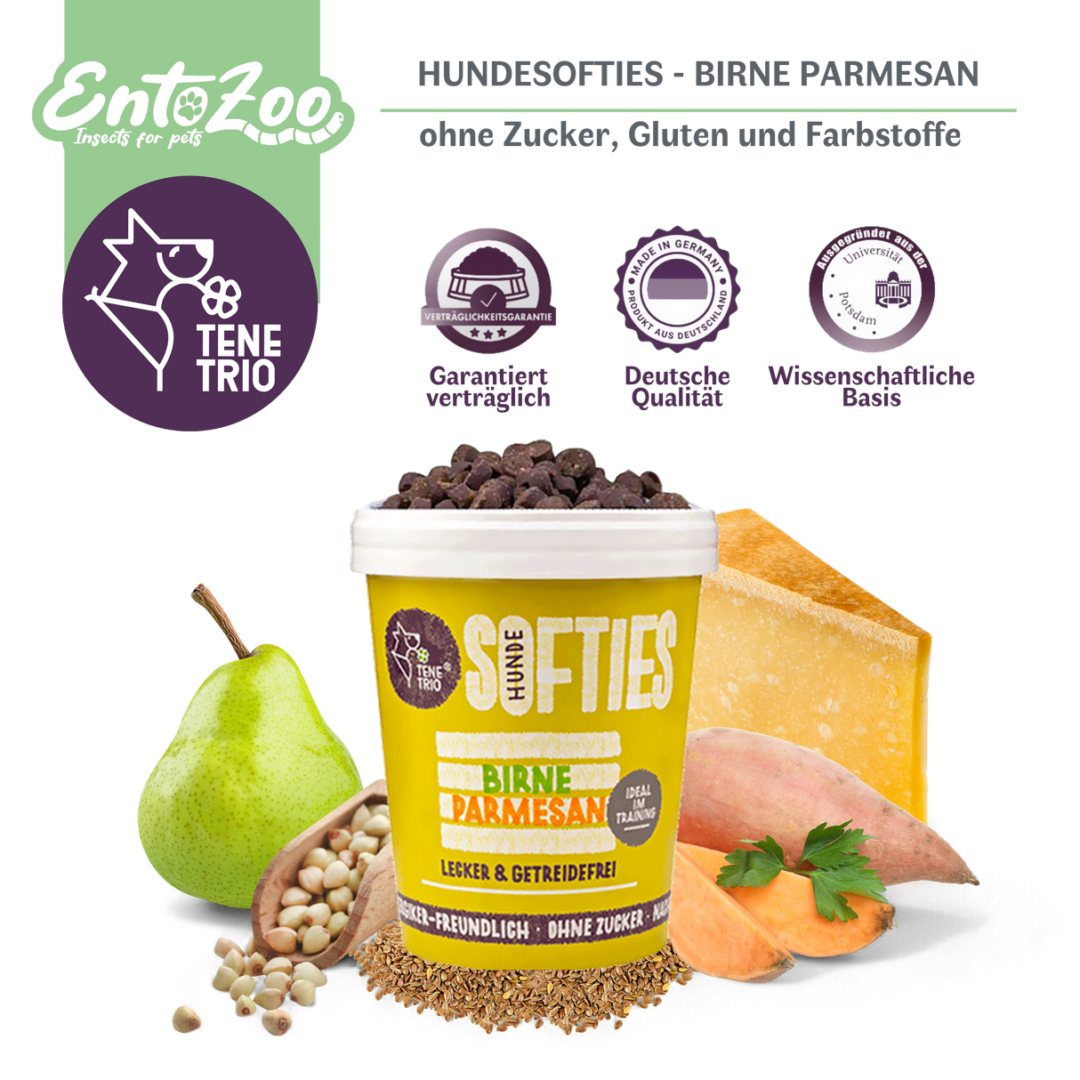 Tenetrio - Hundesofties Birne Parmesan Darm anregend, Cholesterin regulierend