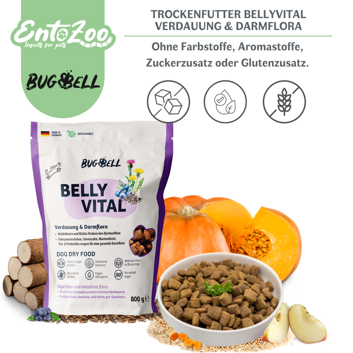 Bugbell - Hunde Trockenfutter - BellyVital Verdauung & Darmflora