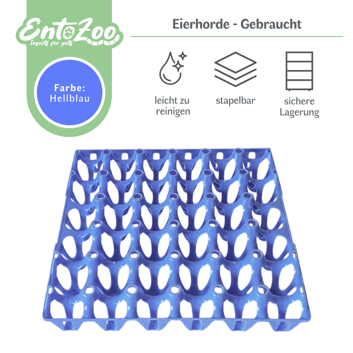 Eierhorde 290 x 290mm - für 30 Hühnereier (max. 46mm) - verschiedene Farben