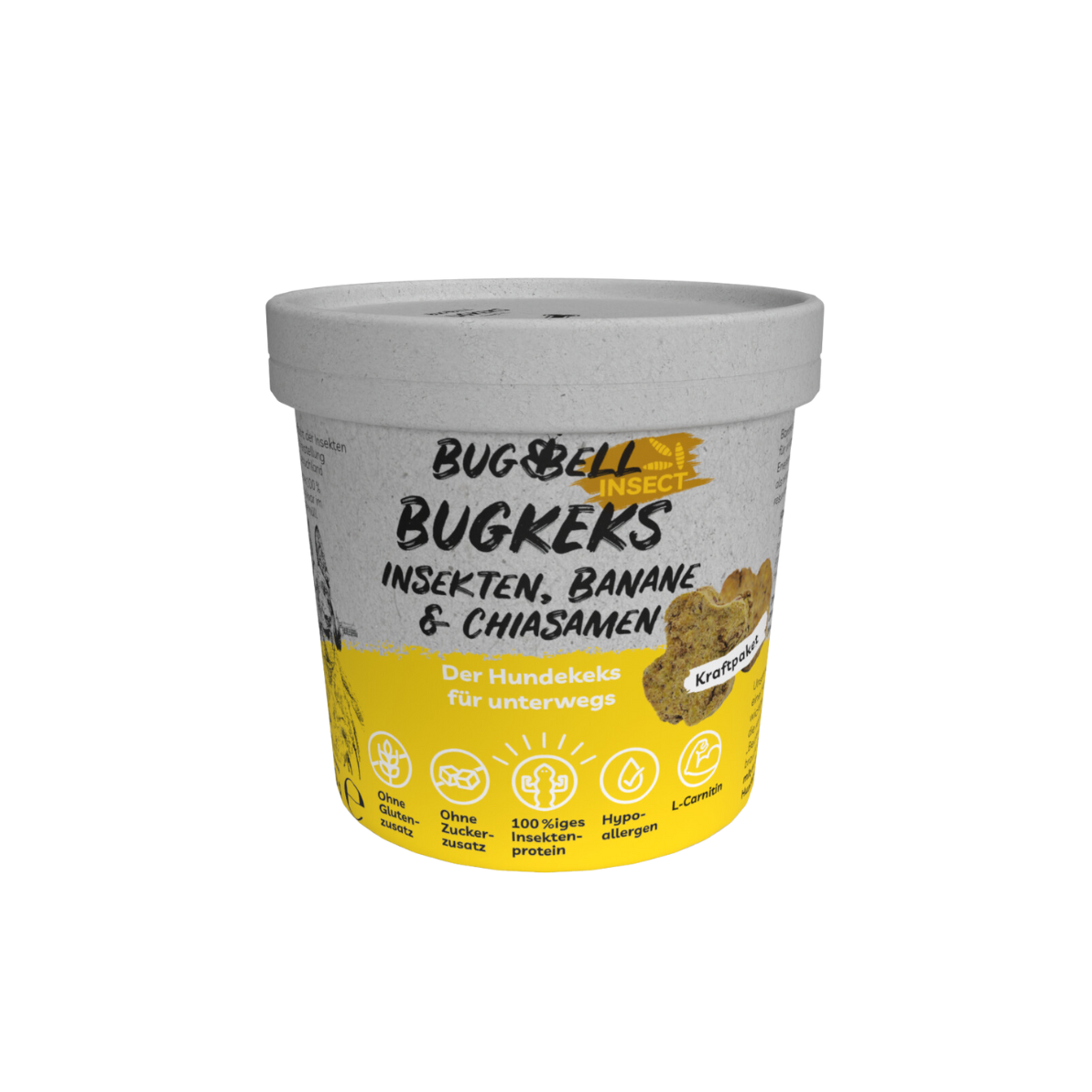 BugBell - Hundekeks - Kraft und Energie - BugKeks Banane & Chiasamen 150g