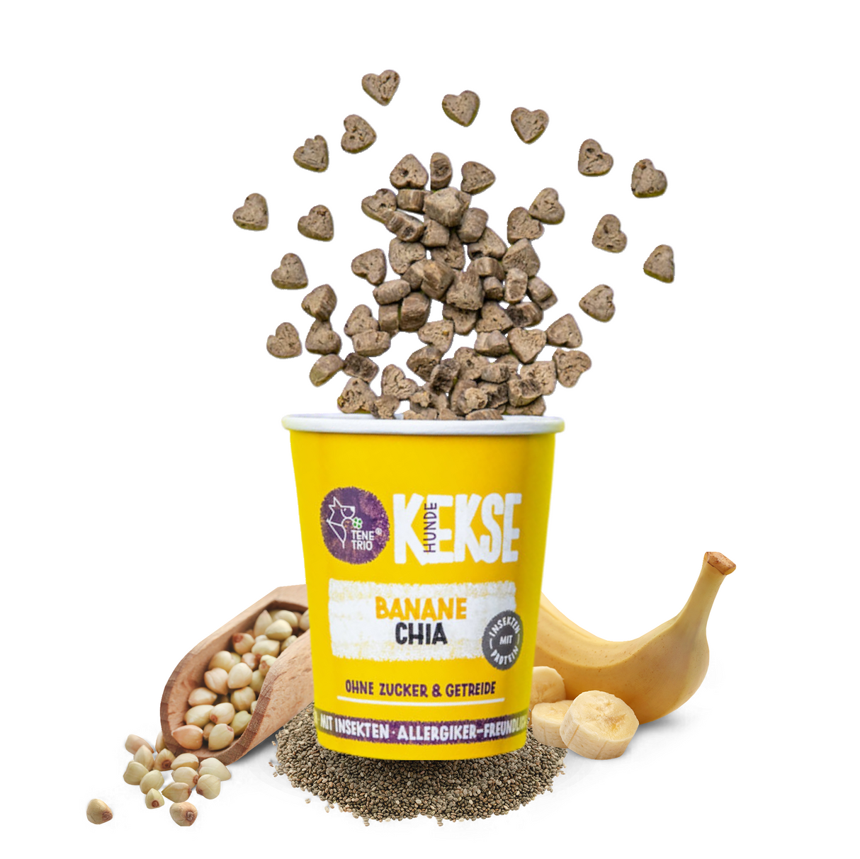 Tenetrio - Hundekekse Banane Chia für das Immun- und Verdauungssystem