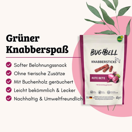 BugBell - Softe Hunde Knabbersticks - Rote Bete