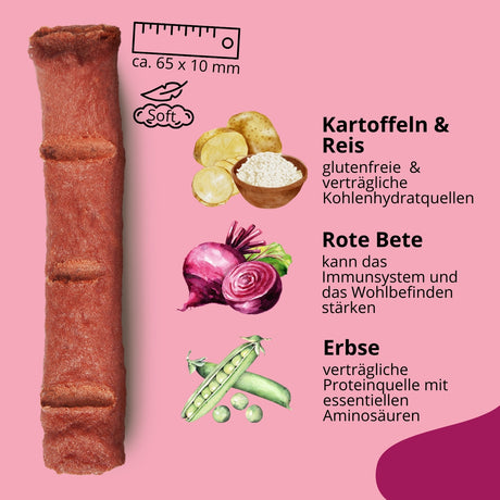 BugBell - Softe Hunde Knabbersticks - Rote Bete