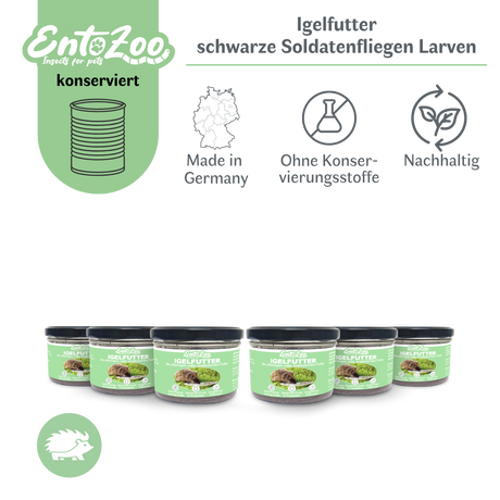 EntoZoo - Igelfutter im Glas - schwarze Soldatenfliegen Larve