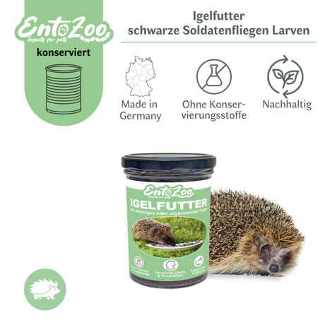 EntoZoo - Igelfutter im Glas - schwarze Soldatenfliegen Larve
