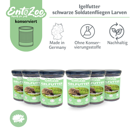 EntoZoo - Igelfutter im Glas - schwarze Soldatenfliegen Larve