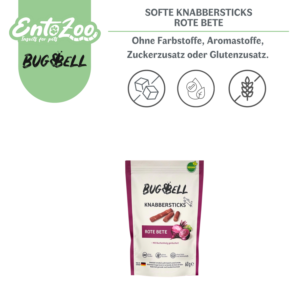 BugBell - Softe Hunde Knabbersticks - Rote Bete