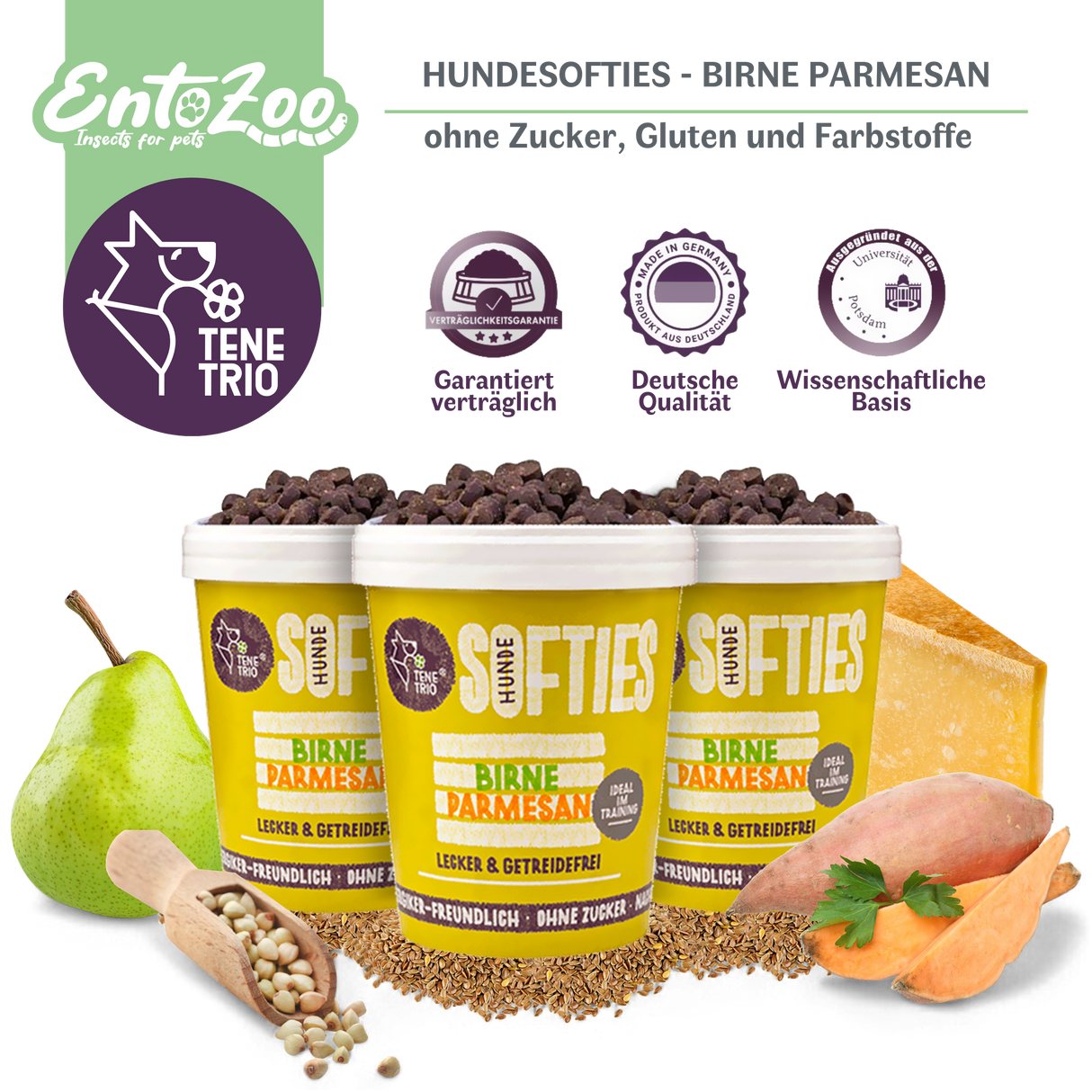 Tenetrio - Hundesofties Birne Parmesan Darm anregend, Cholesterin regulierend