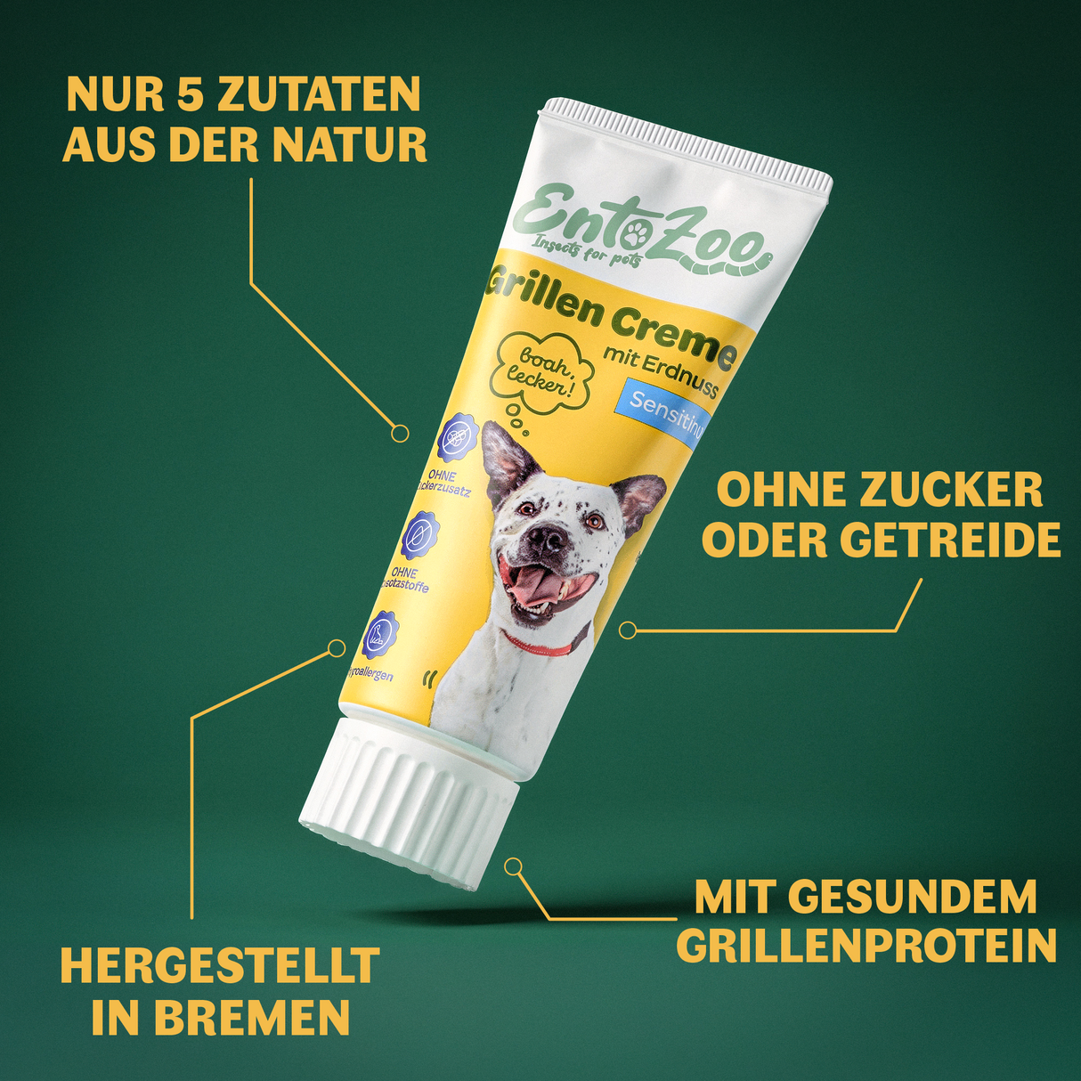 EntoZoo - Grillen Creme - Sensitiv - mit Erdnuss