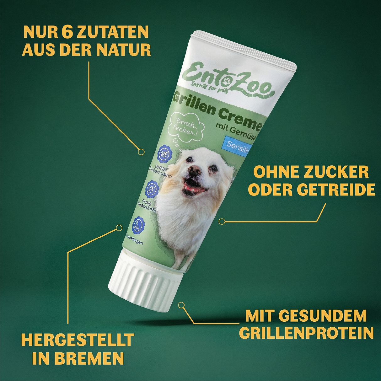 EntoZoo - Grillen Creme - Sensitiv - mit Gemüse