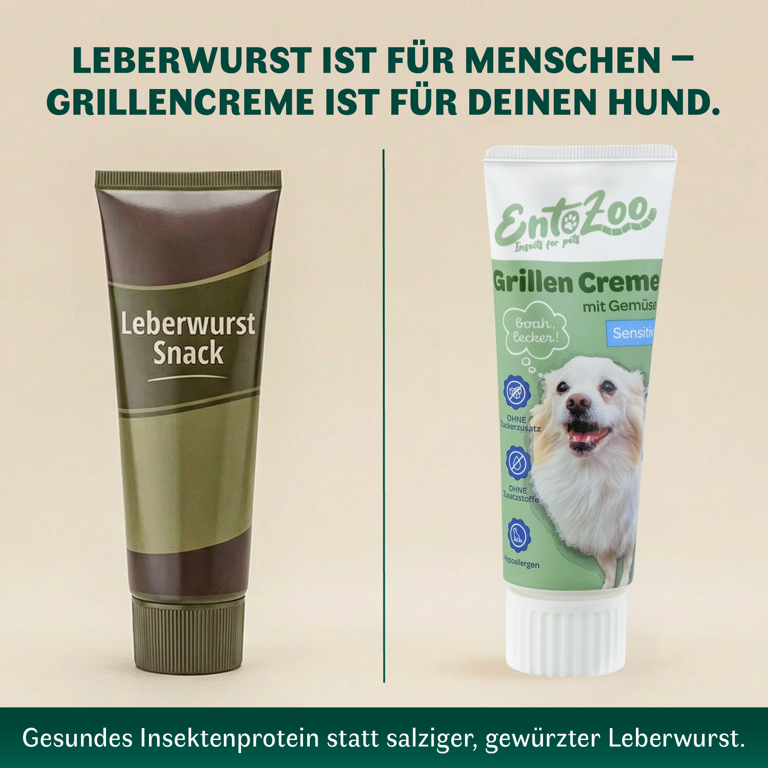 EntoZoo - Grillen Creme - Sensitiv - mit Gemüse