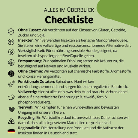 BugBell - Hundekeks - Entspannung und Beruhigung - Bugkeks Spinat & Hanf 150g