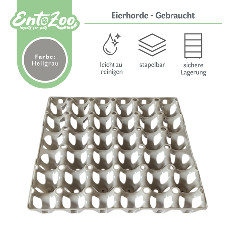 Eierhorde 290 x 290mm - für 30 Hühnereier (max. 46mm) - verschiedene Farben
