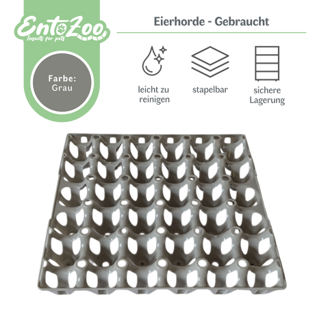 Eierhorde 290 x 290mm - für 30 Hühnereier (max. 46mm) - verschiedene Farben