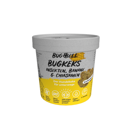 BugBell - Hundekeks - Kraft und Energie - BugKeks Banane & Chiasamen 150g