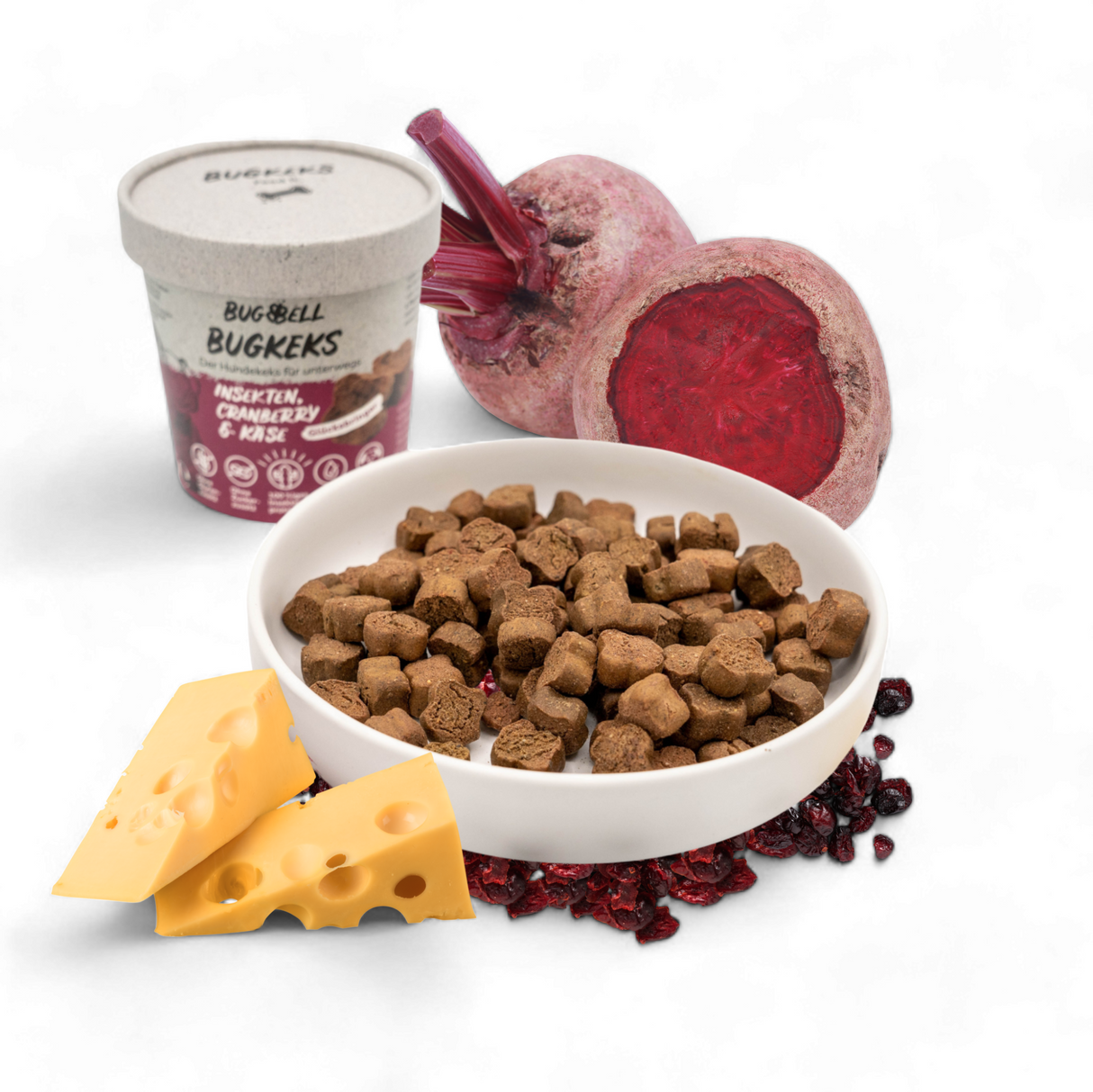 Bugbell - Hundekeks - Harmonie und Zufriedenheit - BugKeks Cranberry & Käse 150g